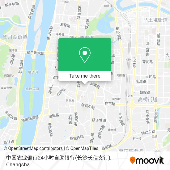 中国农业银行24小时自助银行(长沙长信支行) map