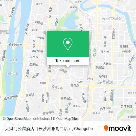 大财门公寓酒店（长沙湘雅附二店） map