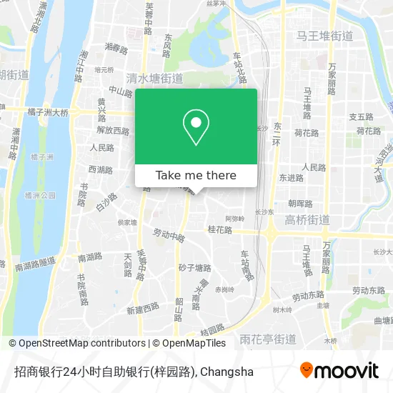 招商银行24小时自助银行(梓园路) map