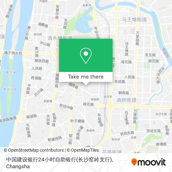 中国建设银行24小时自助银行(长沙窑岭支行) map