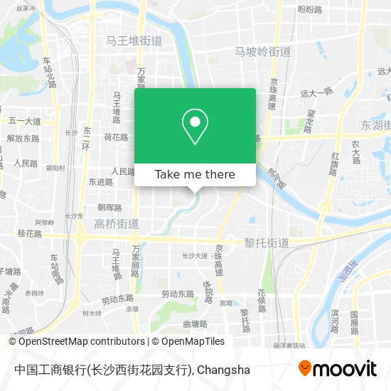 中国工商银行(长沙西街花园支行) map
