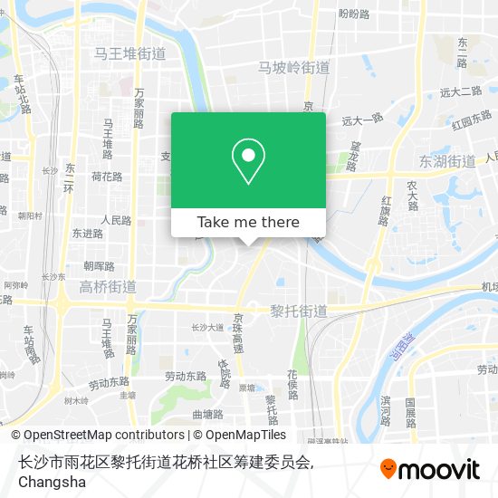 长沙市雨花区黎托街道花桥社区筹建委员会 map