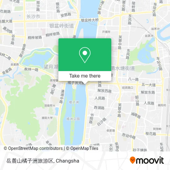 岳麓山橘子洲旅游区 map