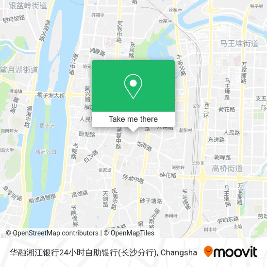 华融湘江银行24小时自助银行(长沙分行) map