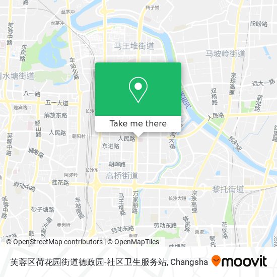 芙蓉区荷花园街道德政园-社区卫生服务站 map