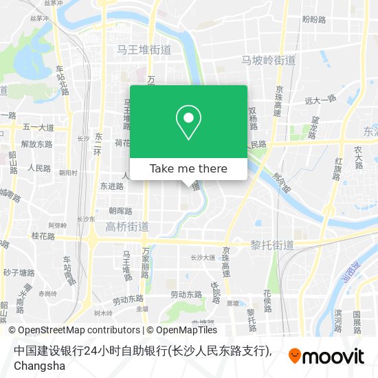 中国建设银行24小时自助银行(长沙人民东路支行) map