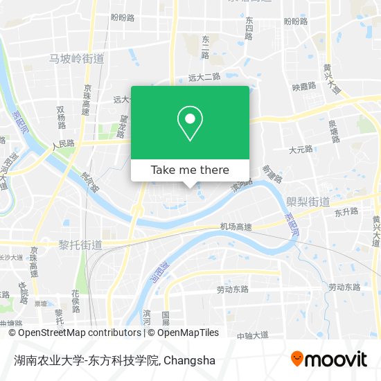 湖南农业大学-东方科技学院 map