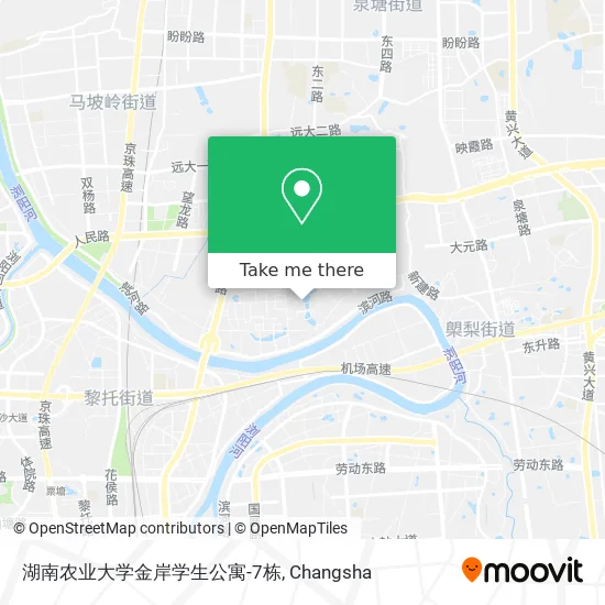 湖南农业大学金岸学生公寓-7栋 map