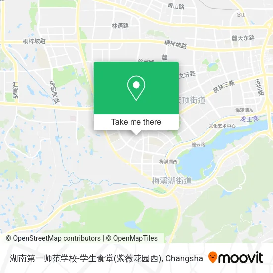 湖南第一师范学校-学生食堂(紫薇花园西) map