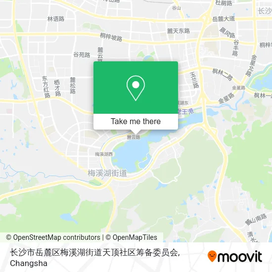长沙市岳麓区梅溪湖街道天顶社区筹备委员会 map