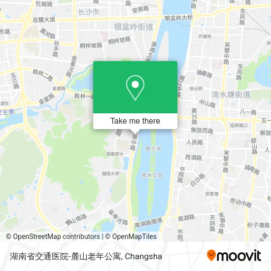 湖南省交通医院-麓山老年公寓 map