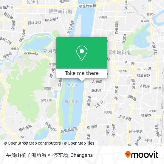 岳麓山橘子洲旅游区-停车场 map