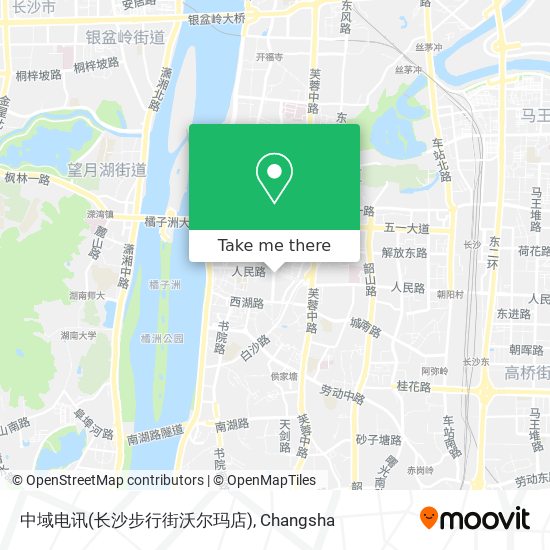 中域电讯(长沙步行街沃尔玛店) map