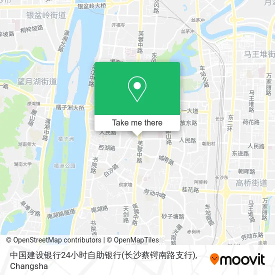 中国建设银行24小时自助银行(长沙蔡锷南路支行) map