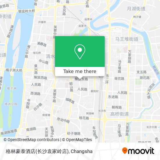 格林豪泰酒店(长沙袁家岭店) map