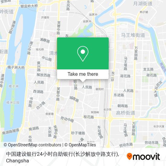 中国建设银行24小时自助银行(长沙解放中路支行) map