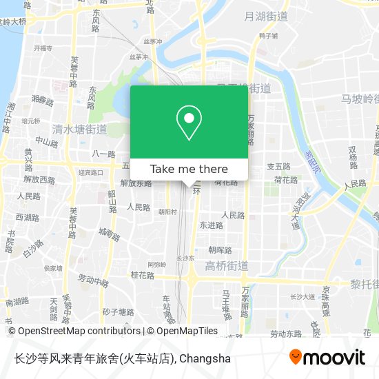 长沙等风来青年旅舍(火车站店) map