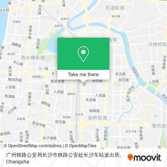 广州铁路公安局长沙市铁路公安处长沙车站派出所 map