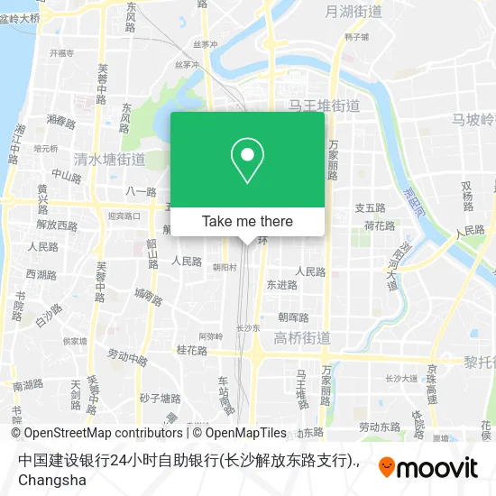 中国建设银行24小时自助银行(长沙解放东路支行). map