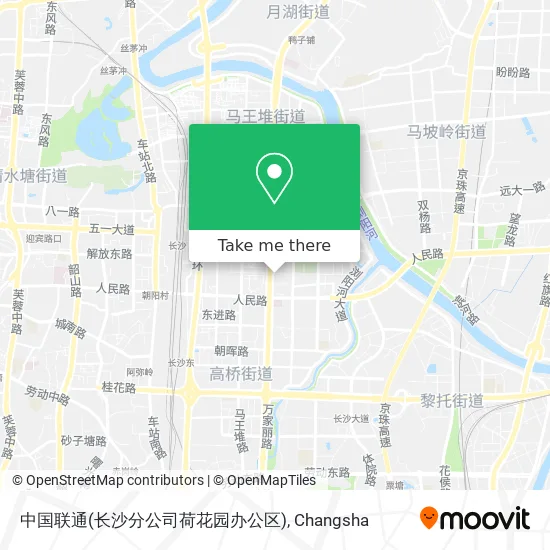 中国联通(长沙分公司荷花园办公区) map