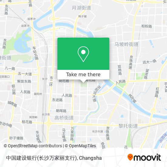 中国建设银行(长沙万家丽支行) map