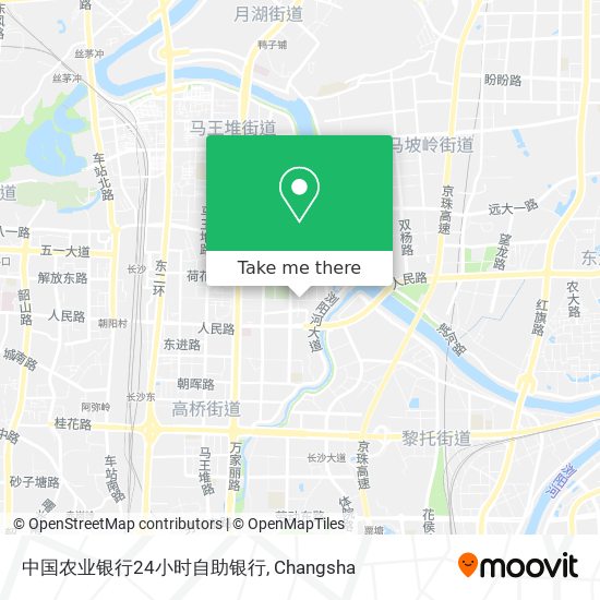 中国农业银行24小时自助银行 map