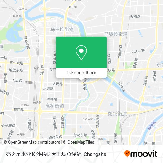 亮之星米业长沙扬帆大市场总经销 map