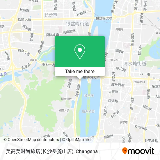 美高美时尚旅店(长沙岳麓山店) map