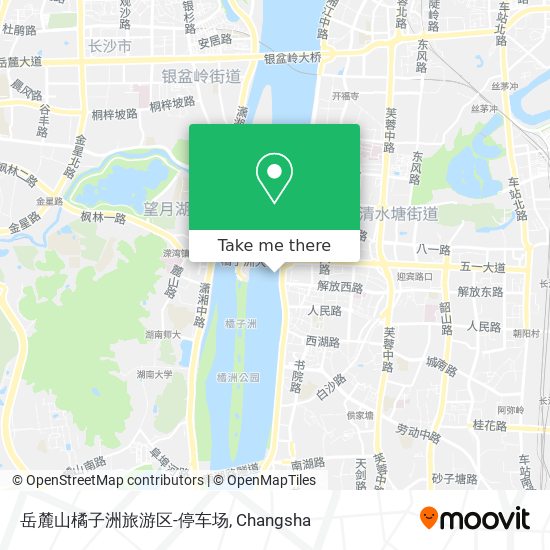 岳麓山橘子洲旅游区-停车场 map