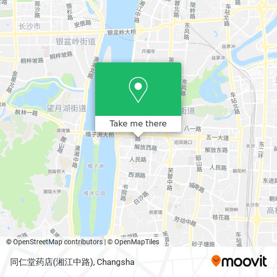 同仁堂药店(湘江中路) map