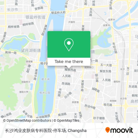 长沙鸿业皮肤病专科医院-停车场 map