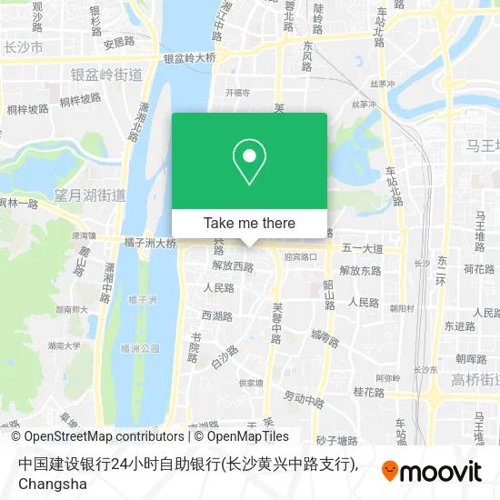 中国建设银行24小时自助银行(长沙黄兴中路支行) map