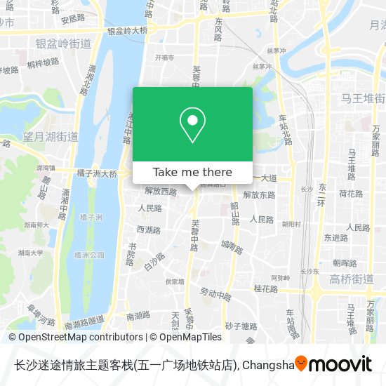 长沙迷途情旅主题客栈(五一广场地铁站店) map