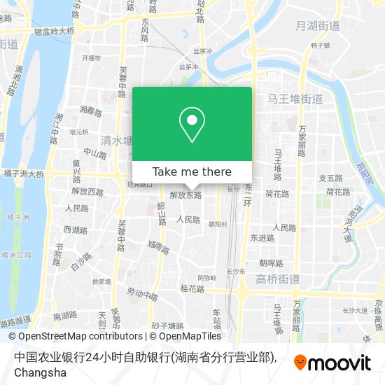 中国农业银行24小时自助银行(湖南省分行营业部) map