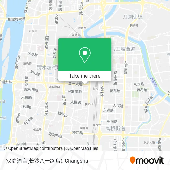 汉庭酒店(长沙八一路店) map