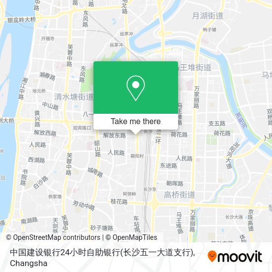 中国建设银行24小时自助银行(长沙五一大道支行) map