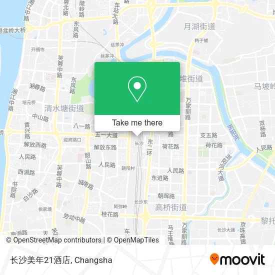 长沙美年21酒店 map