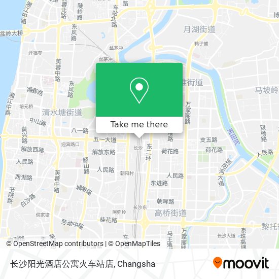 长沙阳光酒店公寓火车站店 map