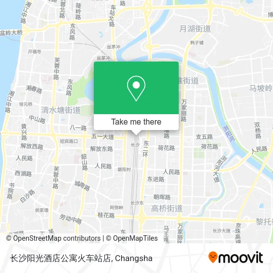 长沙阳光酒店公寓火车站店 map