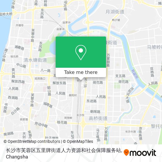 长沙市芙蓉区五里牌街道人力资源和社会保障服务站 map