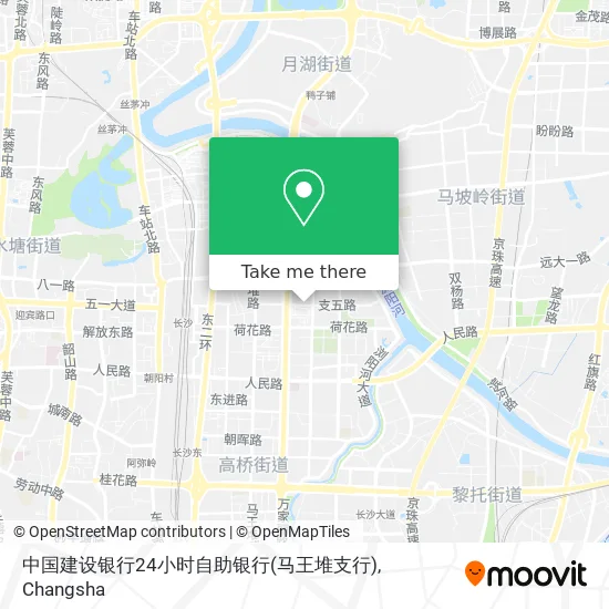 中国建设银行24小时自助银行(马王堆支行) map