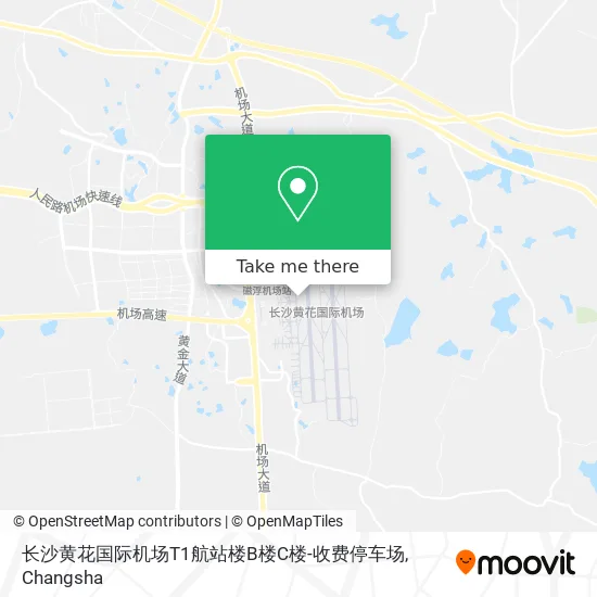 长沙黄花国际机场T1航站楼B楼C楼-收费停车场 map