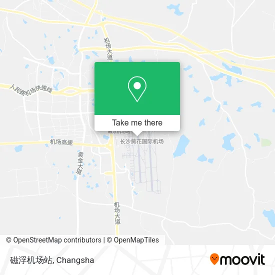 磁浮机场站 map