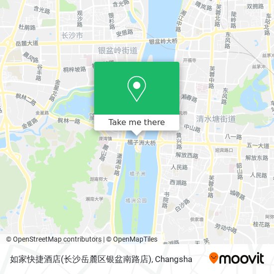 如家快捷酒店(长沙岳麓区银盆南路店) map