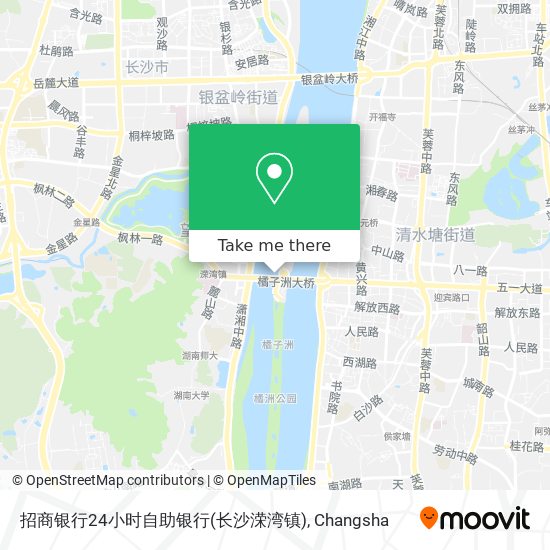 招商银行24小时自助银行(长沙溁湾镇) map