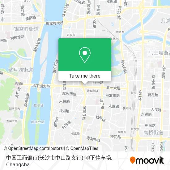 中国工商银行(长沙市中山路支行)-地下停车场 map