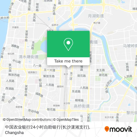 中国农业银行24小时自助银行(长沙潇湘支行) map