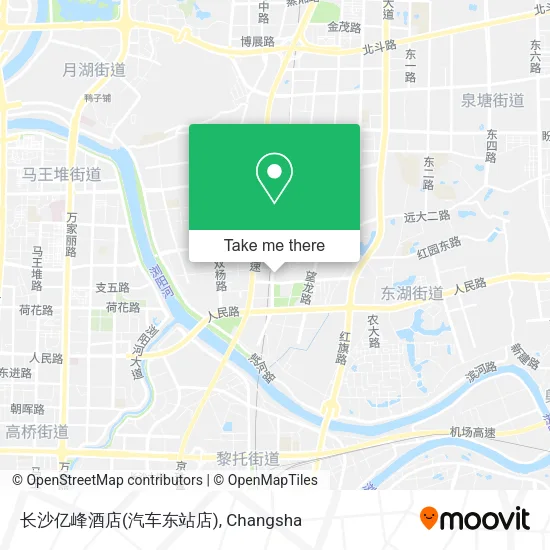 长沙亿峰酒店(汽车东站店) map