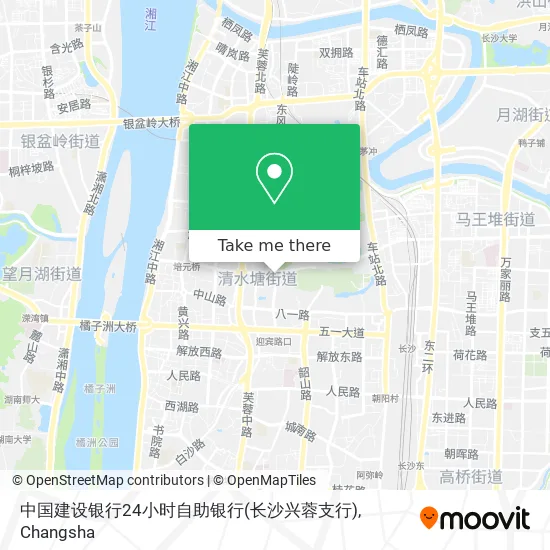 中国建设银行24小时自助银行(长沙兴蓉支行) map