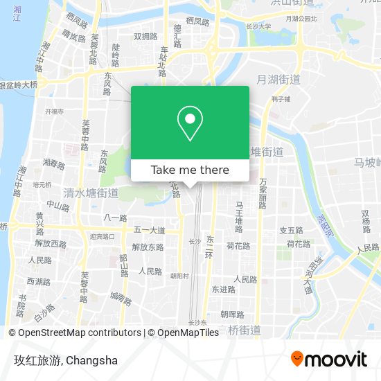 玫红旅游 map